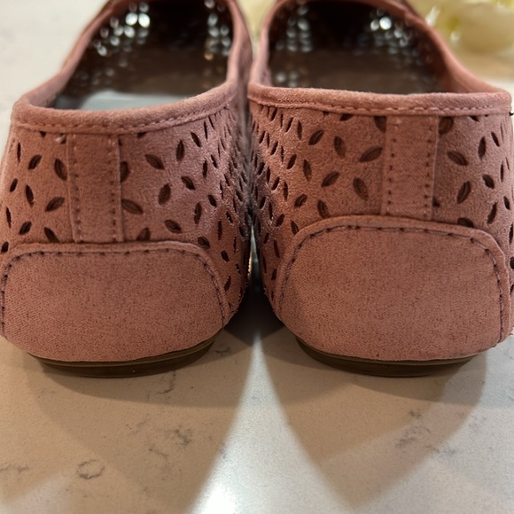 Pink Suede Ballet Flats - Picture 6 of 13